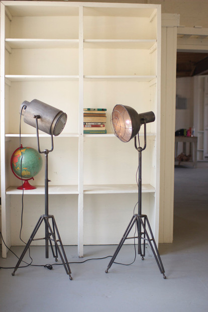 Kalalou Caged Industrial Studio Floor Lamp - CLL1120