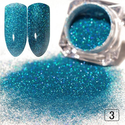 Gradient Shiny Nail Glitter Set Powder