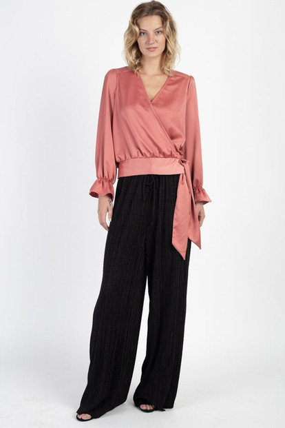 Surplice Wrap Front Top