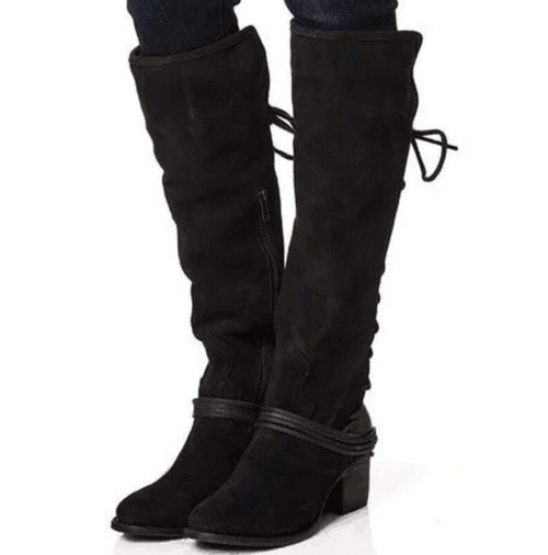 Boot - Women Chunky High Heels Knee High Boots