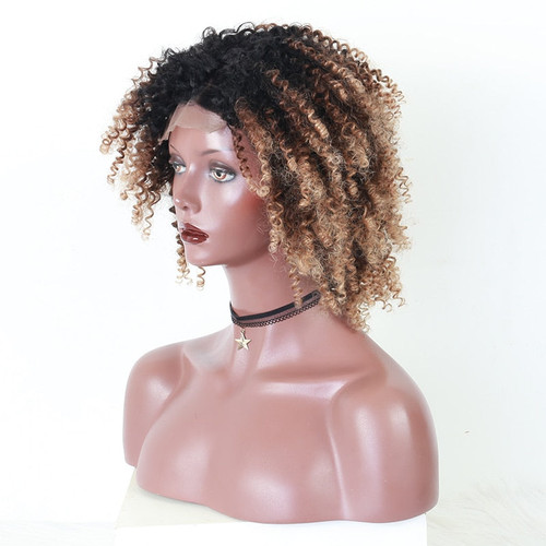 My Dear (1B/4/27 100% Remy Human Hair Non Lace Front 12" Layered Bob 250% Density Wig)