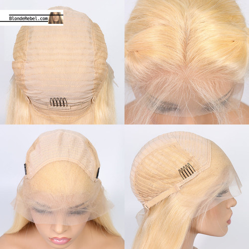 Cecelia (Silky Straight 613 Blonde 100% Remy Human Hair 13x3 LF Wig 8"-20" Avail.)