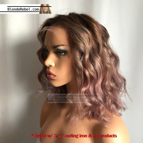 Jing (100% HH, 6" Lace Front Balayage Ombre Custom Unit & Color, 13"-15" Length ~ Custom Collection)