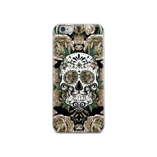 Sugar Skull - Vintage Natural Tones Cell Phone Case - Fits iPhone X and Other Sizes 5-X