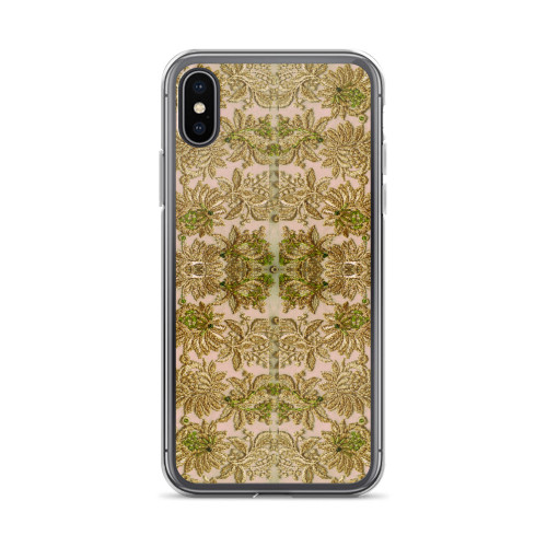 French Lace in Leaf Green Cell Phone Case - Fits iPhone X and Other Sizes 5-X