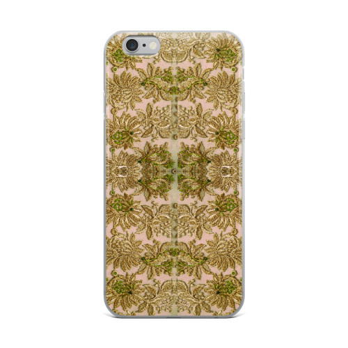 French Lace in Leaf Green Cell Phone Case - Fits iPhone X and Other Sizes 5-X