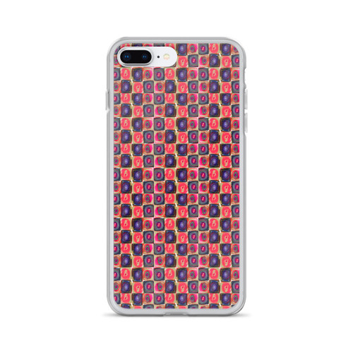 Square in a Circle - Pink Tones Cell Phone Case - Fits iPhone X and Other Sizes 5-X