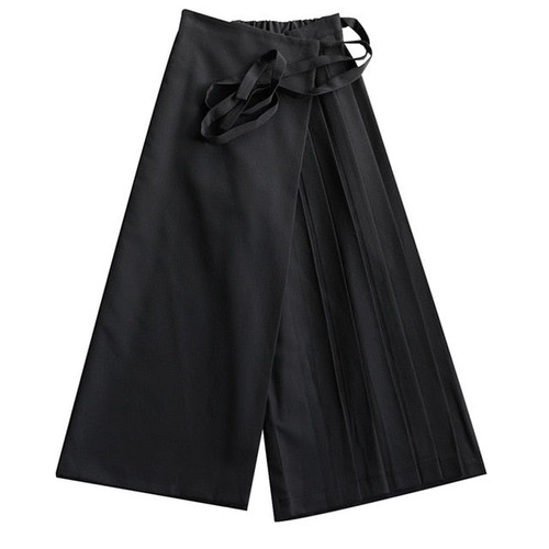 Ina Pleated Wrap-front Pants