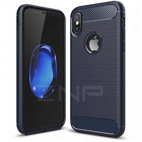 Carbon Fiber Soft TPU Anti-knock Cover Case for iPhone X/ 8/ 8 Plus/ 7/ 7 Plus/ 6/ 6s Plus