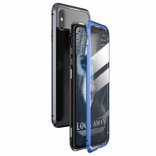 LUPHIE Luxury Double sided glass Metal Magnetic Case for iPhone XS MAX iPhone X XR 7 8
