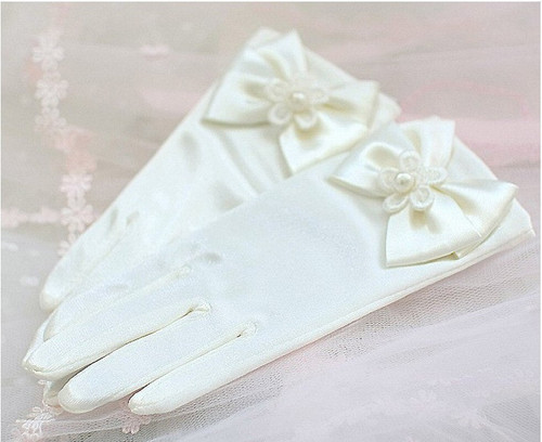 Little Girl Gloves Satin Flower Girl Wedding Accessories