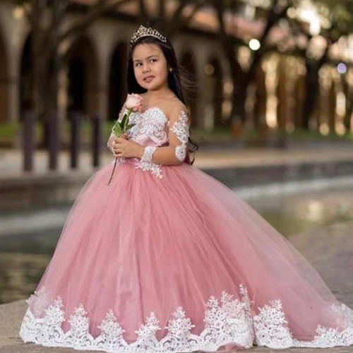 Flower Girl Dresses for Wedding Newborn Baby Girls Princess Party Dresses