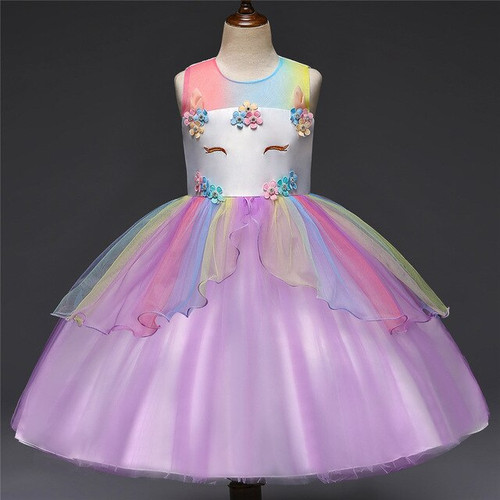 Flower Girl Dresses Rainbow Color Celebrity Dresses Girl