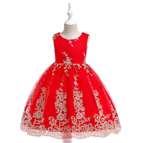 Princess Dress for Girls Lace Tulle Elegant Wedding Flower Party