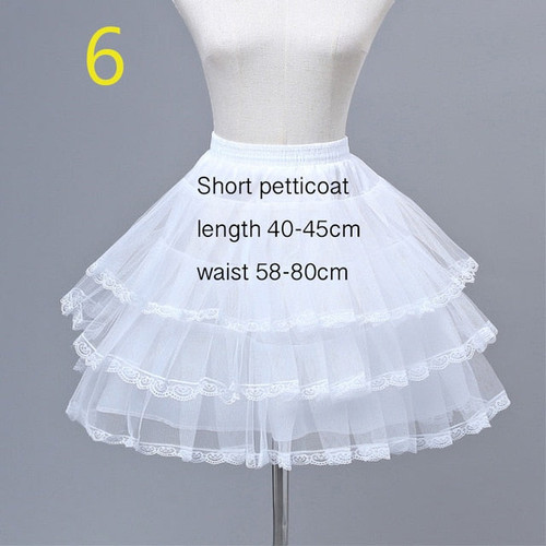 Wedding Petticoat Crinoline Slip Underskirt Short Dress Cosplay Petticoat