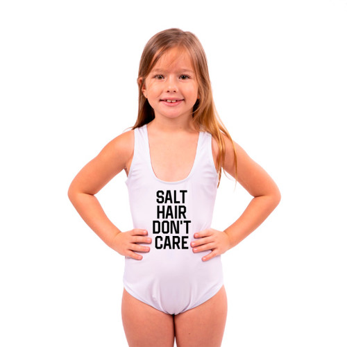 SALT HAIR DON'T CARE Custom Kids One Piece Swimsuit