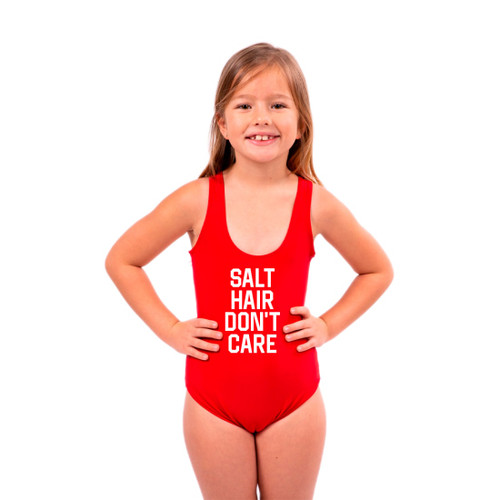 SALT HAIR DON'T CARE Custom Kids One Piece Swimsuit