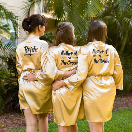 Satin Champagne bridesmaid robes