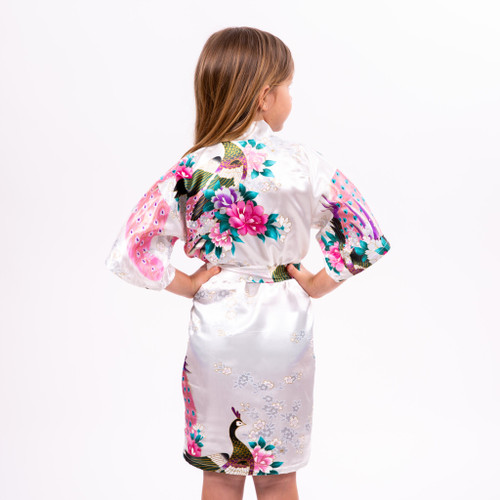 Kids Floral Peacock Robe