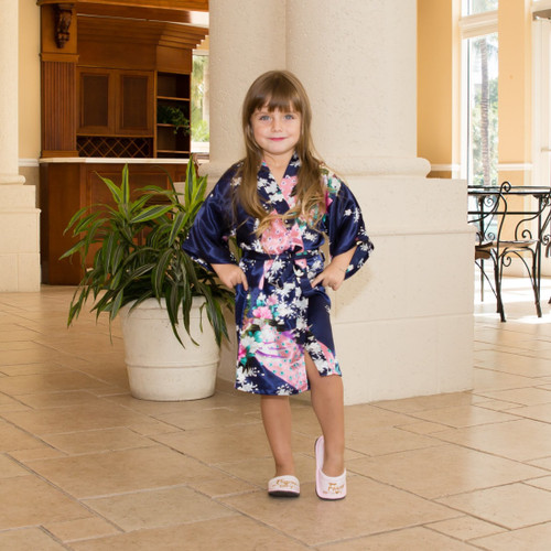 Kids Floral Peacock Robes