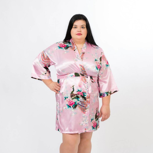 Floral Peacocks Bridesmaid Kimono Robes