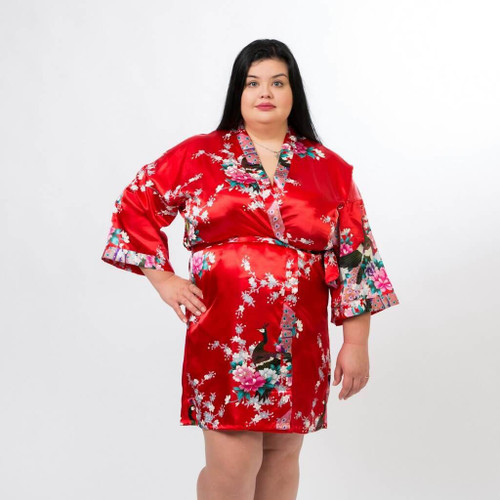 Floral Peacocks  Kimono Robes