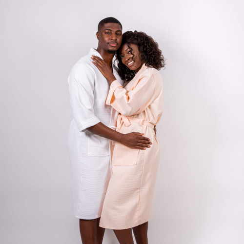 Cotton Waffle Long Bridal Robes