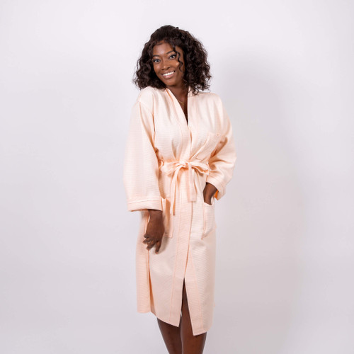 Cotton Waffle Long Bridal Robes