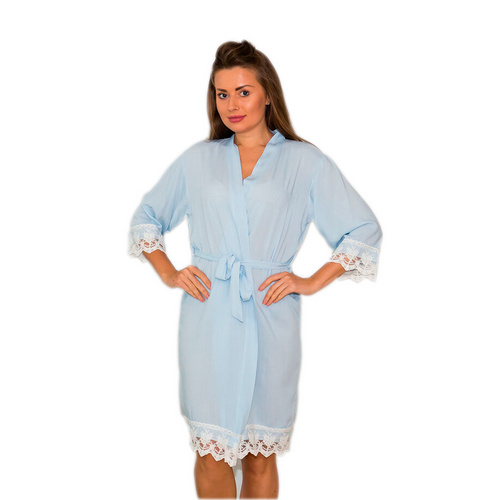 Cotton Lace Baby Blue Robes