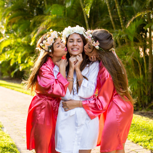 Satin Customized Bridal Robes for Bridesmaid Party