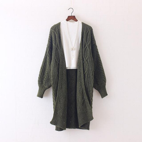 Open-Front Long Cardigan