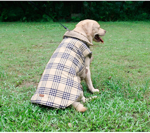 Waterproof Windproof Reversible Plaid Dog Vest Coat