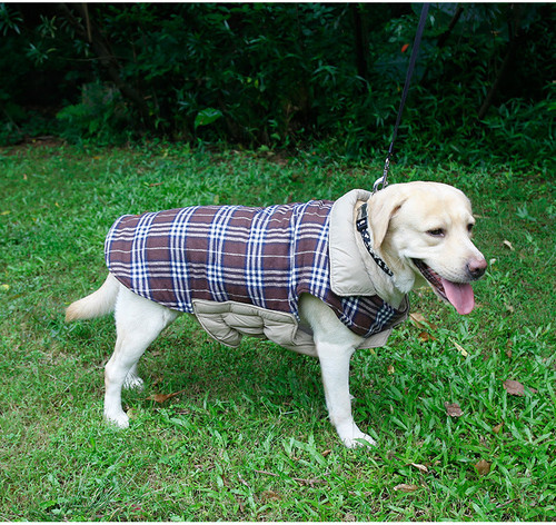 Waterproof Windproof Reversible Plaid Dog Vest Coat