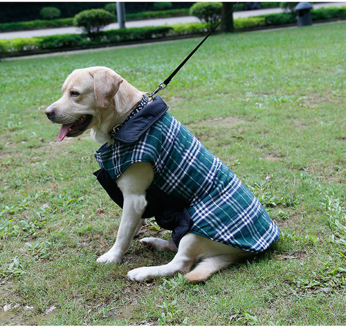 Waterproof Windproof Reversible Plaid Dog Vest Coat