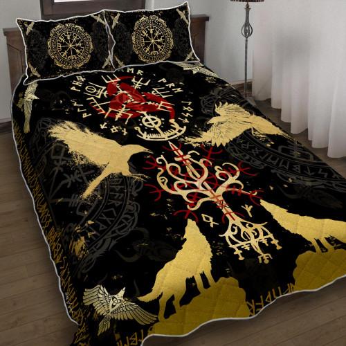 Viking Vegvisir Yggdrasil Art Bedding Set