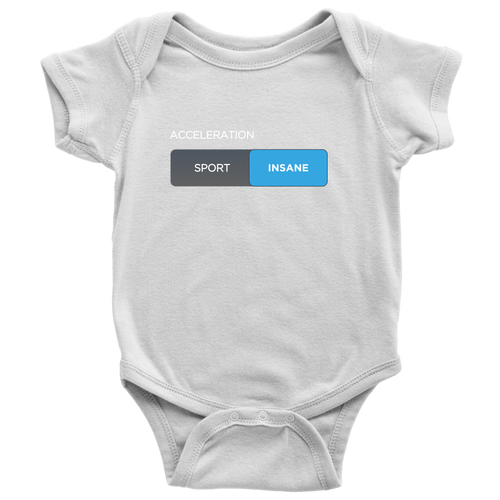 Baby Onesie - Insane Mode (Shop at Teslament - High-quality products for Tesla owners and fans)