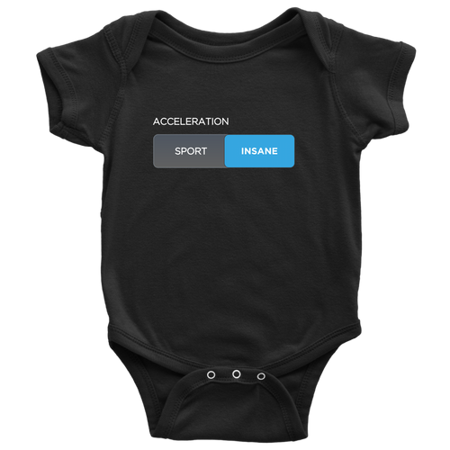 Baby Onesie - Insane Mode (Shop at Teslament - High-quality products for Tesla owners and fans)