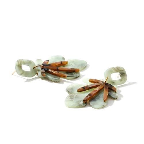 Acrylic Leaf Dangle Earrings