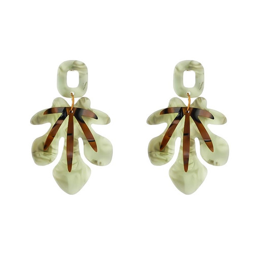 Acrylic Leaf Dangle Earrings