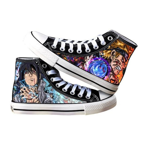 Anime shoes NARUTO Akatsuki Kakashi cosplay Adult students men women Spring summer Casual breathable High-top canvas shoes