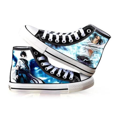 Anime shoes NARUTO Akatsuki Kakashi cosplay Adult students men women Spring summer Casual breathable High-top canvas shoes