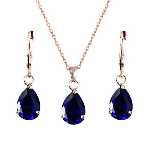 Crystal Necklace & Earrings Fashion Jewelry Set