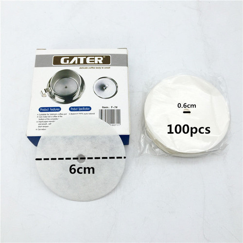 Free Shipping High quality 1-2 cup vietnam coffee dripper / vietnam coffee filter pot +100pcs vietnam coffee filter paper