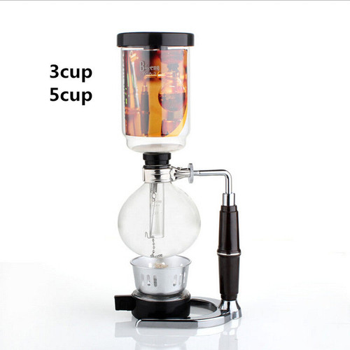 Free Shipping High quality glass Siphon coffee maker / Siphon pot Vacuum coffee maker Syphon Filters coffee machine 3cups 5cups