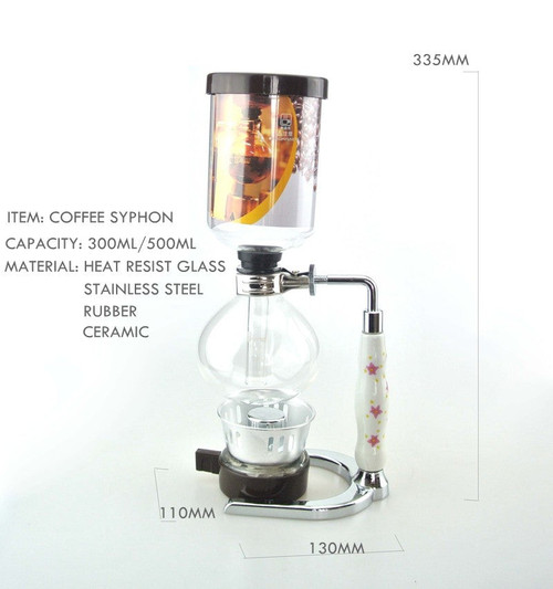 1PC  3Cups Coffee Tea Syphon Makers Coffee Siphon Coffee/Tea  Syphon