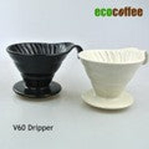 1PC V60 Heat-resistant resin Espresso Coffee Dripper 2 cups 4 Cups