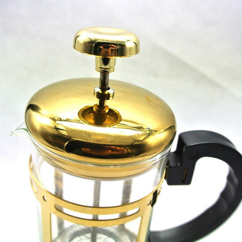 Free Shipping 350ML Coffee Press Coffee Plunger Golden Press