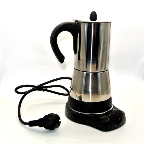 1PC $ Cups Counted Espresso Coffee Maker Stainless steel Electrical Moka Pot 220V Euro Plug