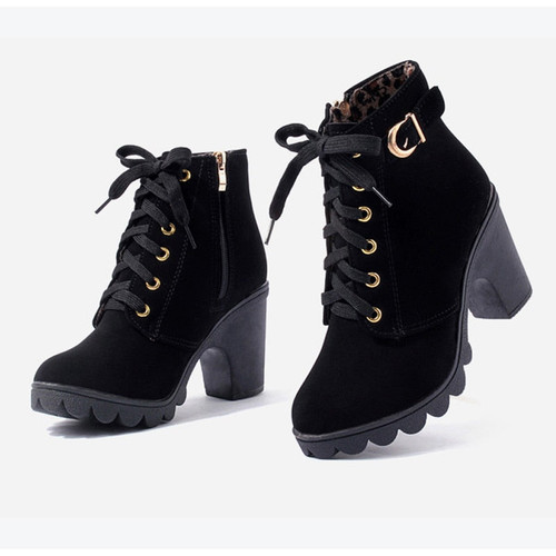 Buckle Strap Ankle Boots