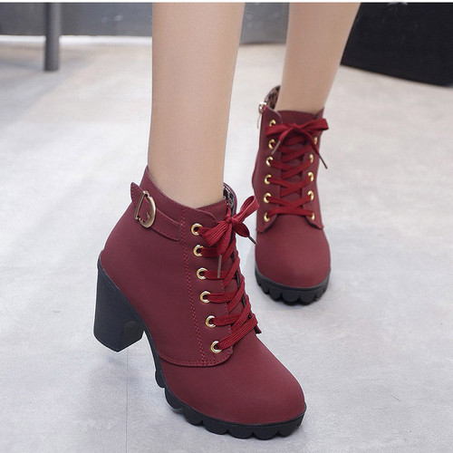 Buckle Strap Ankle Boots